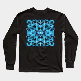 Blue ornament doodles Long Sleeve T-Shirt